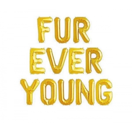 Μπαλονι Foil 16"(36Cm) Χρυσο Fur Ever Young - ΚΩΔ:526Lph5-Bb