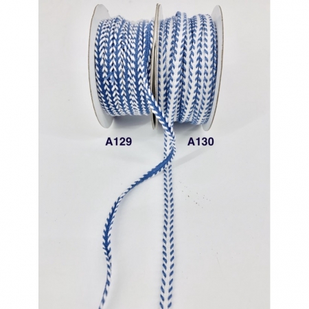 Λευκη Κορδελα Ψαροκοκκαλο Με Μπλε Ξωραφα 5Mmx18.28M - ΚΩΔ:A130-Rn