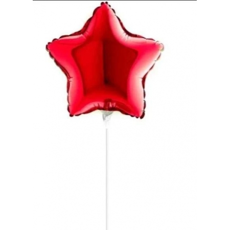 Μπαλονι Foil 10''(25Cm) Mini Shape Κοκκινο Αστερι - ΚΩΔ:09208R-Bb