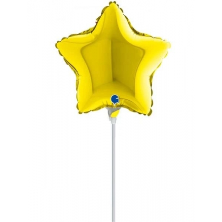 Μπαλονι Foil 10''(25Cm) Mini Shape Κιτρινο Αστερι - ΚΩΔ:09219Y-Bb