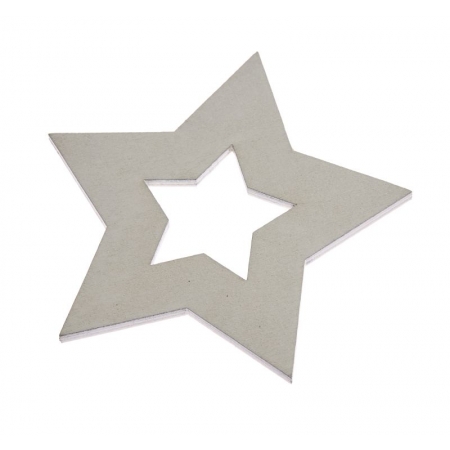 Ξυλινο Αστερι Λευκο 10Cm - ΚΩΔ:Zl1151A-Nu
