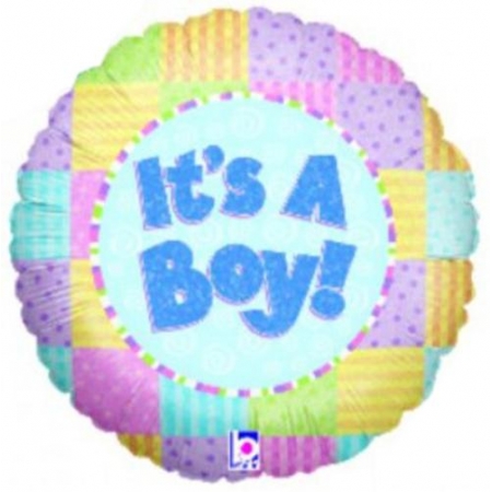 Μπαλονι Foil 45Cm Για Γεννηση «It'S A Boy» Παστελ Χρωματα Holographic – ΚΩΔ.:86606Ρ-Bb