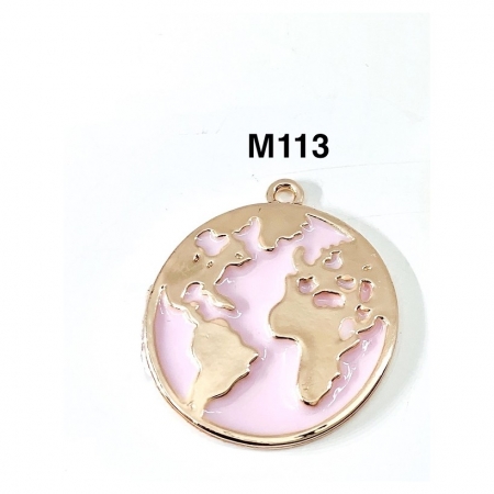 Μεταλλικη Ροζ Υδρογειος Σφαιρα - ΚΩΔ:M113-Rn