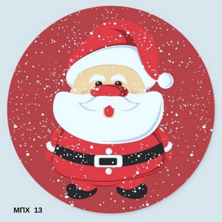 Ξύλινα Διακοσμητικά με εκτύπωση Άγιος Βασίλης 3.5x3.5cm - ΚΩΔ:MPX13-AL