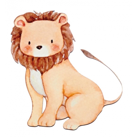 Ξύλινο Λιοντάρι 14X20cm - ΚΩΔ:M10443-AD