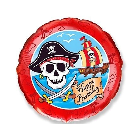 Μπαλόνι Foil 18"(45cm) Πειρατές Happy Birthday - ΚΩΔ:401541-BB