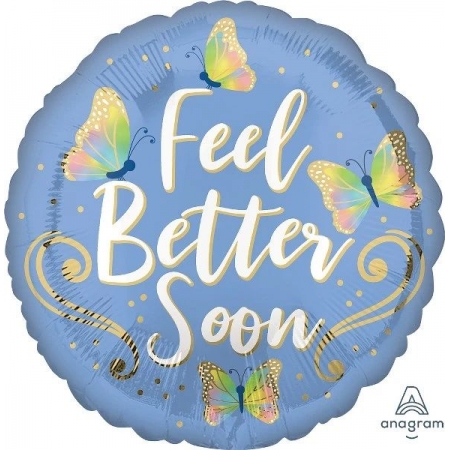 Mπαλόνι Foil 18"(45cm) Πεταλούδες Feel Better - ΚΩΔ:541689-BB