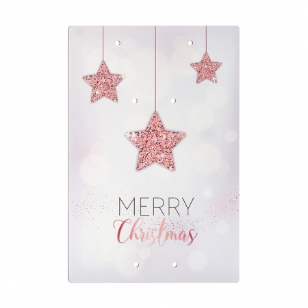 Ξύλινη Εκτυπωμένη Πλάτη για Γούρια "Merry Christmas" 22X30cm - ΚΩΔ:M10621-AD