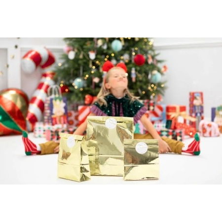 Χρυσές Σακούλες για Δωράκια Merry Christmas 18.5X28.5X8cm - ΚΩΔ:TNP13-BB