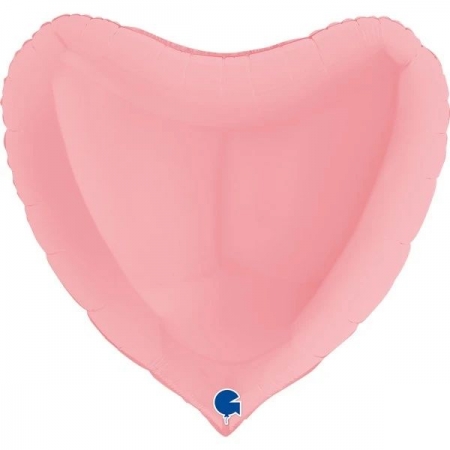 Μπαλόνι Foil 36"(91cm) Ροζ Ματ Καρδιά - ΚΩΔ:360M03PK-BB