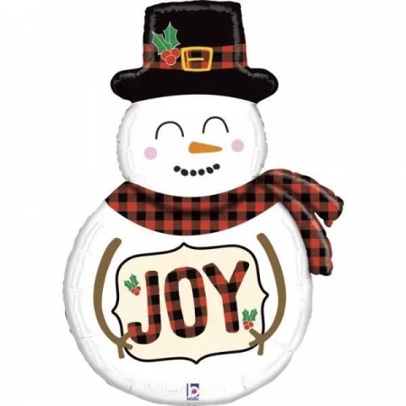 Μπαλόνι Foil 39″(99cm) Χιονάνθρωπος με Καπέλο και Κασκόλ - ΚΩΔ:35914-BB