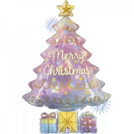 Μπαλόνι Foil 39″(99cm) Οπάλ Χριστουγεννιάτικο Δέντρο - ΚΩΔ:25146-BB
