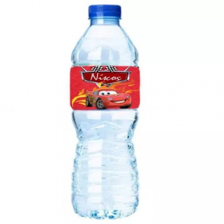Χάρτινη Ετικέτα για Μπουκάλια Νερού Cars Disney 21X4cm - ΚΩΔ:553134-8-BB