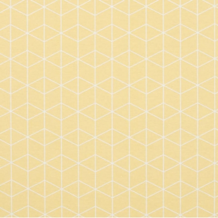 Ύφασμα κίτρινο με το μέτρο με γεωμετρικούς ρόμβους, φάρδος 140cm - ΚΩΔ:308616-NT