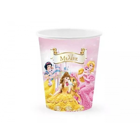 Χάρτινο Ποτήρι Πριγκίπισσες Disney με Όνομα 250ml - ΚΩΔ:P25922-80-BB