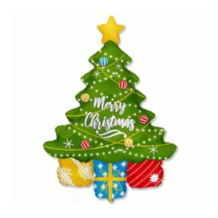 Μπαλόνι Foil 24 (60cm) Χριστουγεννιάτικο Δέντρο με Δώρα - ΚΩΔ:901853-BB