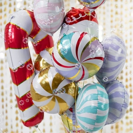 Μπαλόνι Foil 18 (45cm) Candy Cane Χρυσό - ΚΩΔ:FB107-019-BB