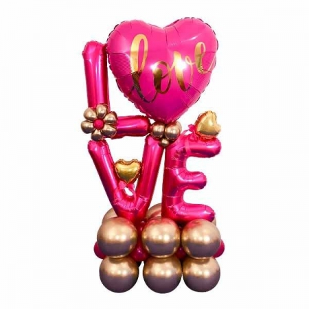Μπαλόνι Foil 18 (45cm) Φούξια Καρδιά Love - ΚΩΔ:16766-BB
