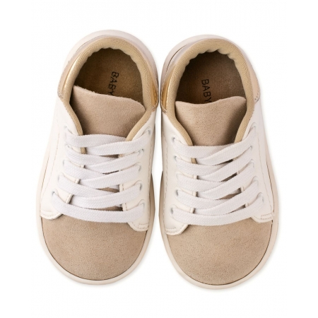 Παπουτσακια Babywalker Δετο Διχρωμο Sneaker - Ζευγαρι - ΚΩΔ:Bs3037-Bw