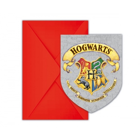 Προσκλήσεις Πάρτυ Harry Potter Hogwards Houses - ΚΩΔ:93370-BB