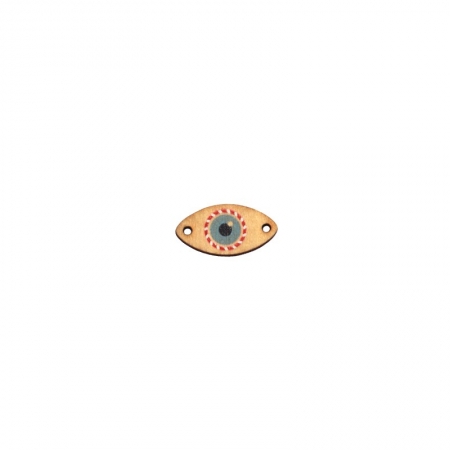 Ξύλινο Στοιχείο Οβάλ Μάτι για Μακραμέ 25x13mm - ΚΩΔ:76460180.201-NG