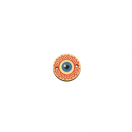 Ξύλινο Στοιχείο Στρογγυλό Μάτι για Μακραμέ 22mm - ΚΩΔ:76460214.201-NG