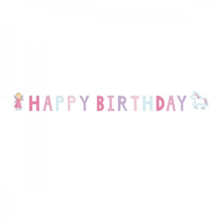 Μπάνερ Πριγκίπισσα Happy Birthday 150X15cm - ΚΩΔ:9909848-BB
