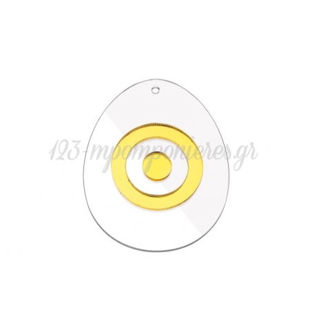 Πλέξι Γκλας Μάτι Διάφανο με Χρυσό 8X10cm - ΚΩΔ:M10695D-AD
