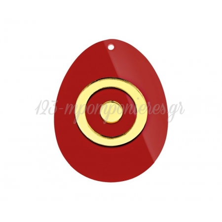 Πλέξι Γκλας Μάτι Κόκκινο με Χρυσό 8X10cm - ΚΩΔ:M10695K-AD