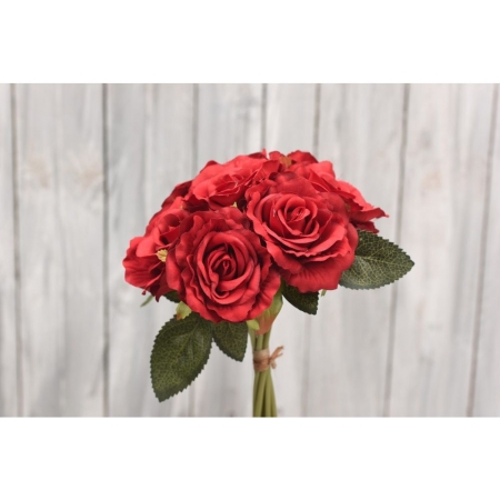 Υφασμάτινο μπουκέτο κόκκινα τριαντάφυλλα - ΚΩΔ:3011831-24-RD