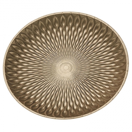 Ξύλινος Δίσκος Στρογγυλός Χρυσός 29cm - ΚΩΔ:ZL63901-NU
