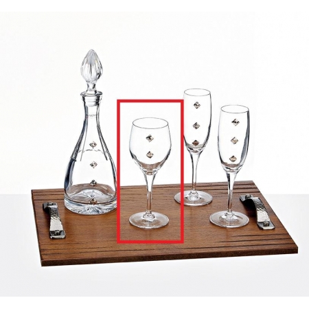 Ποτήρι Κρασιού με Swarovski Αντικέ 7X18.5cm - ΚΩΔ:645-2110-MPU