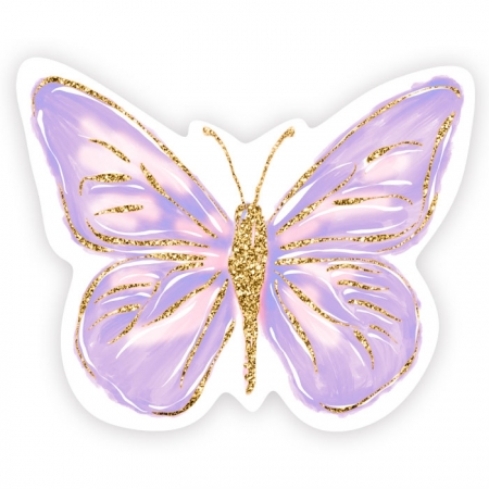 Διακοσμητική Ξύλινη Φιγούρα Πεταλούδα Λιλά 35cm - ΚΩΔ:D19W35-35-BB