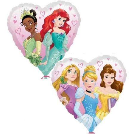 Mπαλόνι Foil 17" Καρδιά 2 όψεων - Πριγκίπισσες Disney 43cm - ΚΩΔ:534267-1-BB