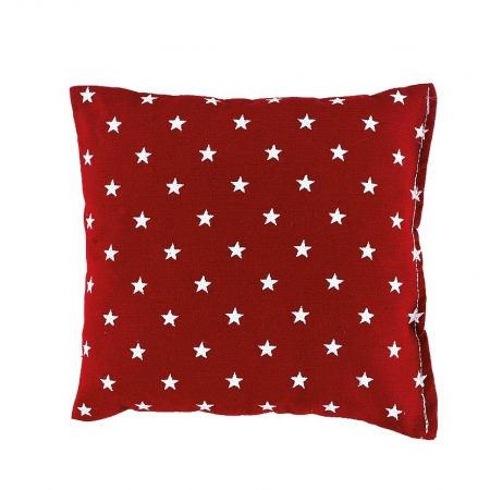 Λινό Κόκκινο Μαξιλάρι με Αστέρια 20X20cm - ΚΩΔ:M1949-AD