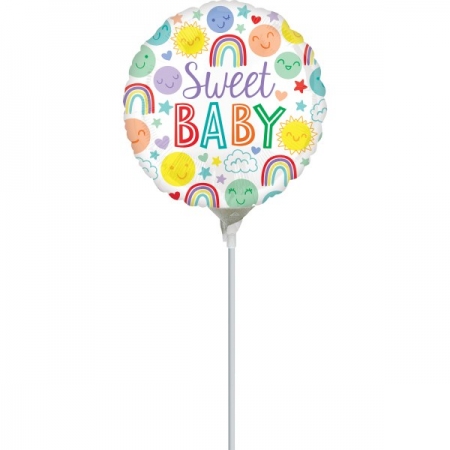 Mini Shape Μπαλόνι Foil - Sweet Baby Icons 35cm - ΚΩΔ:541662-BB