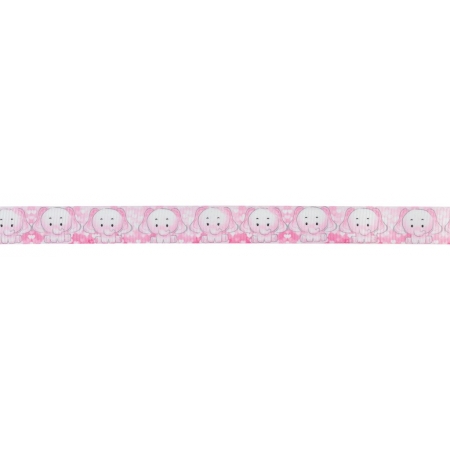 Κορδελα Γκρο Με Τυπωμα Ροζ Ελεφαντακι 2.5Cmx45.7Μ - ΚΩΔ:M3459-AD