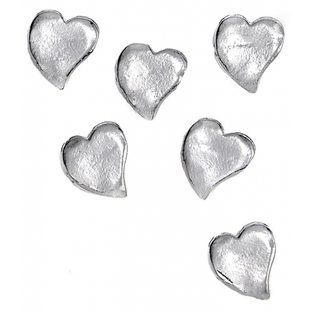 Μεταλλική Ασημί Καρδιά για Βραχιόλι 1cm - ΚΩΔ:M6287-AD