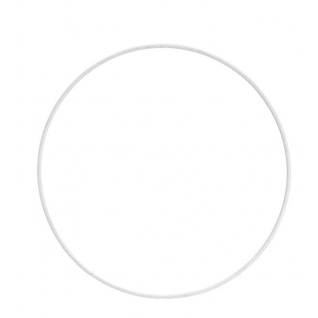Μεταλλικό Διακοσμητικό Λευκό Στεφάνι 30cm - ΚΩΔ:M3461-LEY-AD