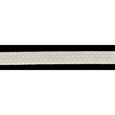 Κορδέλα Λινή Πουά Λευκή 15mmX10m - ΚΩΔ:M8255-AD