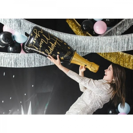 Μπαλόνι Foil Σαμπάνια - Happy New Year 39.5x98cm - ΚΩΔ:FB164-BB