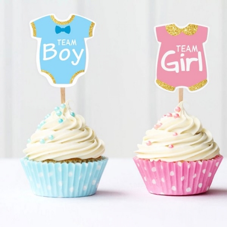 Topper Cupcake Για Gender Reveal 5.5cm - ΚΩΔ:P25917-89-BB