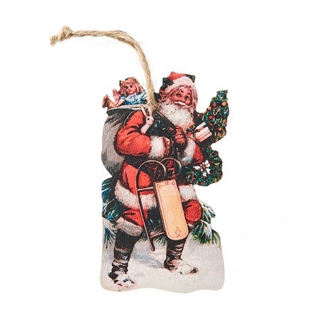 Ξύλινος Εκτυπώμενος Άγιος Βασίλης 5Χ9cm - ΚΩΔ:NU00K147-NU