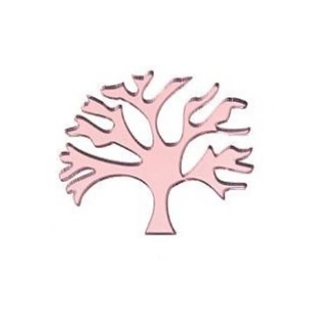 Plexiglass ροζ χρυσό δέντρο της ζωής 5X5cm - ΚΩΔ:M11349-AD