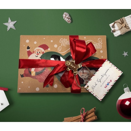 Χριστουγεννιάτικο κουτί με 6 στολίδια - ΚΩΔ:KM01-9-BB