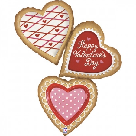 Μπαλόνι Foil καρδιές Valentine Cookies 112cm - ΚΩΔ:25070-BB