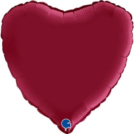 Μπαλόνι Foil σατέν κερασί καρδιά 45cm - ΚΩΔ:180S03CY-BB