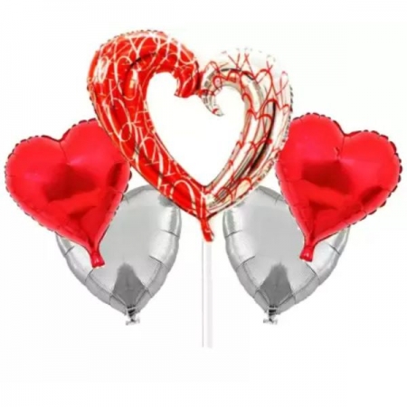 Σέτ Foil μπαλόνια καρδιές- ΚΩΔ:207FS141-BB