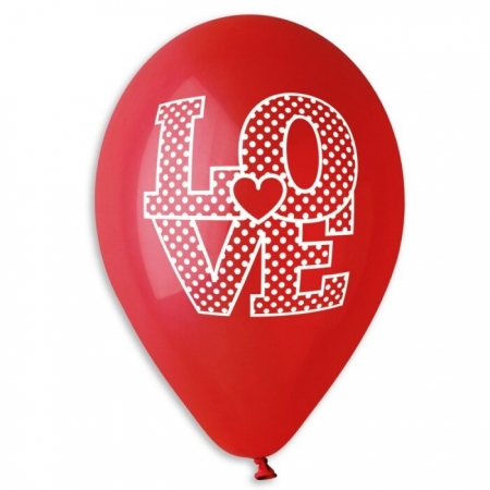 Latex μπαλόνι τυπωμένο LOVE - ΚΩΔ:13613603-BB