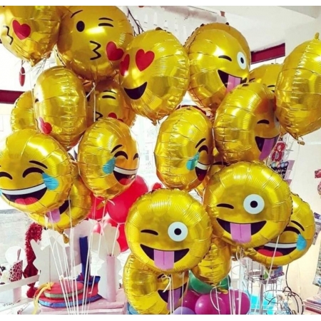 Μπαλόνι foil 45cm emoji ντροπαλό - ΚΩΔ:36264-BB